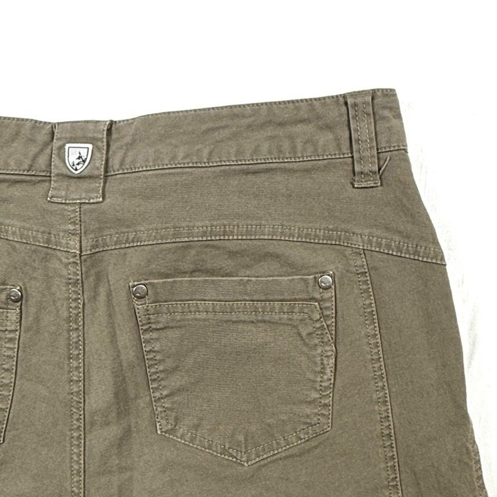 Kuhl Kontra Skinny Pants Women 10 Reg Olive Green Hiking Outdoor 6284 Stretch